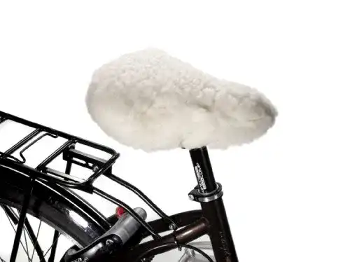 Fahrradsattelbezug Lammfell K. & N. Schurwolle Unisex 2-in-1