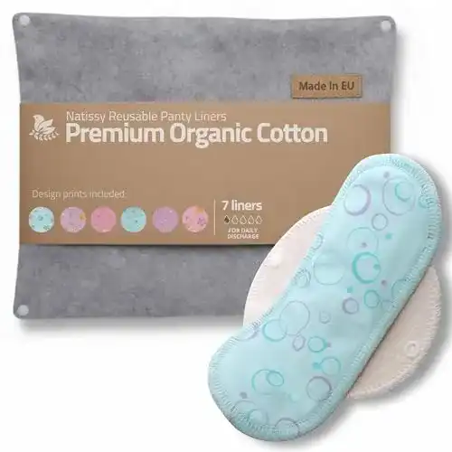 Stoffbinden Natissy Waschbare Slipeinlagen bio Baumwolle 7-Pack