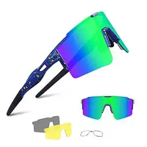 Fahrradbrille mit Wechselgläsern BangLong Polarisiert