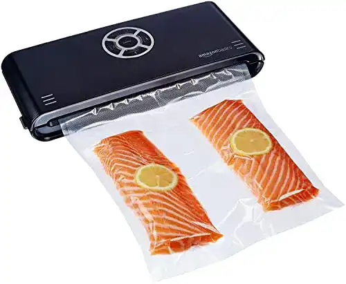 Vakuumierer Amazon Basics, 30 cm Naht + 10 Vakuumierbeutel