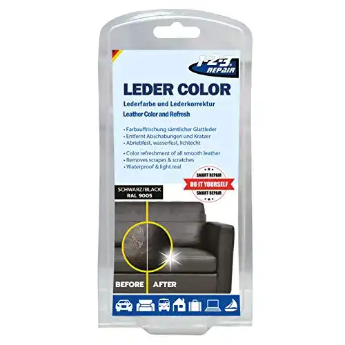 Lederfarbe 1-2-3 REPAIR Lederfärbemittel, Schwarz, 57ml