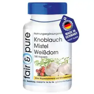 Knoblauch-Mistel-Weißdorn-Kapseln Fair & Pure ® Knoblauch
