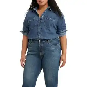 Jeanshemd Damen Levi’s Damen Plus Size Essential Western Hemd
