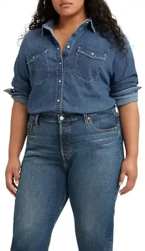 Jeanshemd Damen Levi’s Damen Plus Size Essential Western Hemd