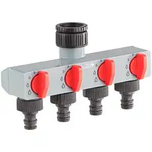 Wasserverteiler Royal Gardineer, regulierbar, 4-Wege