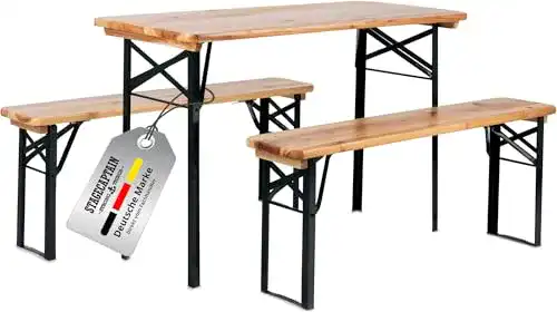Bierzeltgarnitur Stagecaptain Hirschgarten für Balkon Holz