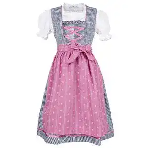Dirndl Kinder Isar-Trachten Mädchen Kinderdirndl Marine pink