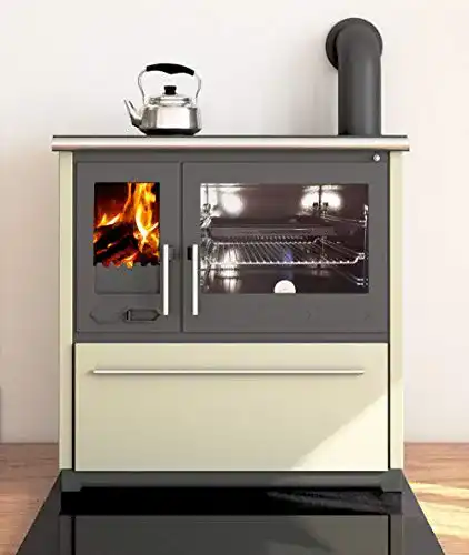 Küchenofen Plamen EEK A+ Holzherd 850 creme, rechte Version