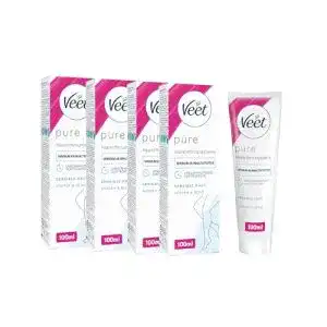 Enthaarungscreme Veet 4er Pack sensitiv seidig glatte Beine 4x100ml