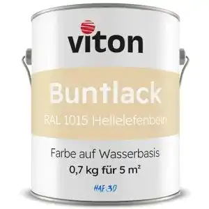 Acryllack Viton Buntlack von – 0,7 Kg Beige – Seidenmatt, 2in1