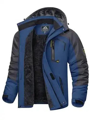 Skijacken KEFITEVD Snowboardjacke Herren Warm Gefüttert Ski