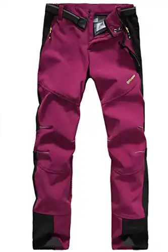 Softshellhose Micosuza Damen Fleece Wanderhose Winddicht