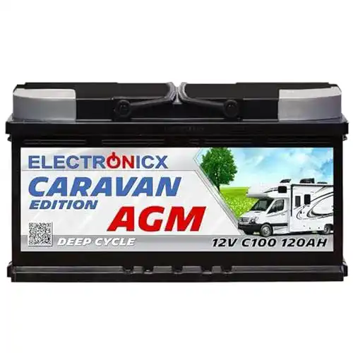 AGM-Batterie Wohnmobil Electronicx Caravan Edition V2, 120 AH