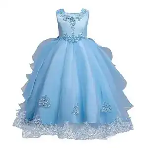 Ballkleid IMEKIS Kind Mädchen Brautjungfer Kleid Ärmellos
