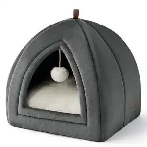 Katzenhöhle Bedsure für große Katzen – Katzenbett waschbar grau