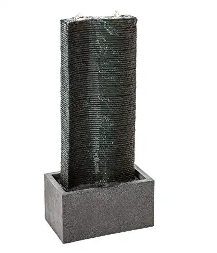 Steinbrunnen Dehner Gartenbrunnen Muro mit LED Beleuchtung