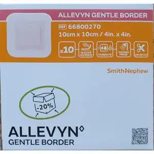 Dekubitus-Pflaster ALLEVYN Gentle Border selbsthaftend, 10 Stück