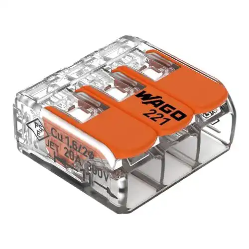 Wago-Klemmen Wago ® Klemme, 3-Leiter, 4 mm², Verbindungs
