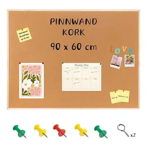 Pinnwand Creative Home 90 x 60 cm Große Kork-Wand