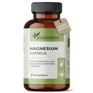 Magnesium-Tabletten plantrition Magnesium Kapseln, 120 Kapseln
