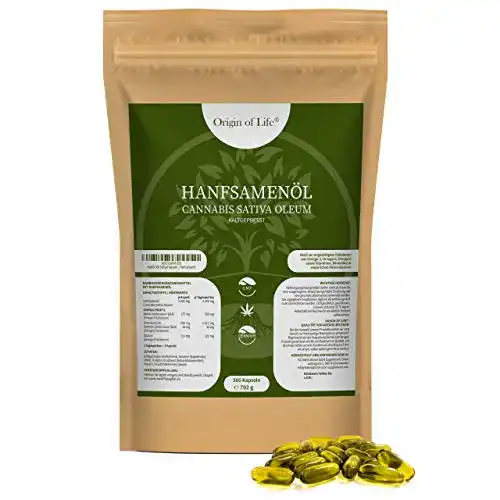 Hanföl-Kapseln Origin of Life Hanföl 500 Softgel Kapseln