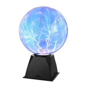 Plasmakugel LEDMOMO Plasmaball Magisch Blau Licht Blitze 8 Zoll