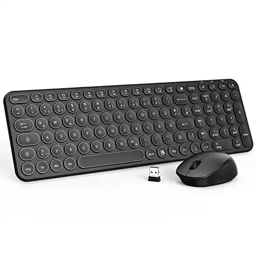 Funktastatur mit Touchpad TedGem Tastatur Maus, 2.4G Wireless