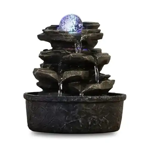 Zimmerbrunnen Zen Light Zen’Light Little Rock Brunnen, Polyresin