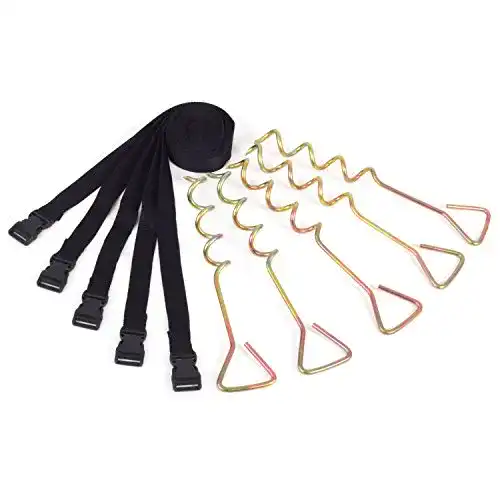 Bodenanker Ampel 24 XXL Deluxe Erdanker Set, verstellbarer Gurt