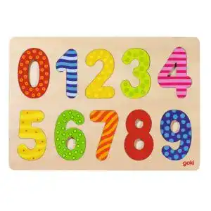 Zahlenpuzzle goki 57574 Einlegepuzzle Zahlen 0-9