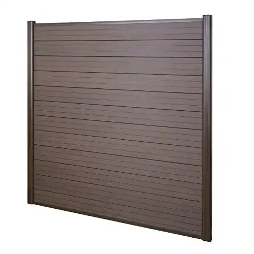 Sichtschutzzaun Mendler WPC-Sichtschutz Sarthe, 1,90m braun