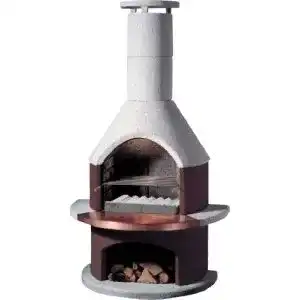 Buschbeck-Grill Buschbeck Grillkamin Rondo, 1 Stück, Weiß-Braun
