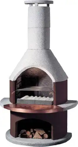 Buschbeck-Grill Buschbeck Grillkamin Rondo, 1 Stück, Weiß-Braun
