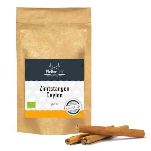 Zimtstangen Pfefferdieb Ceylon Zimt, 6 cm, 100% echter Zimt