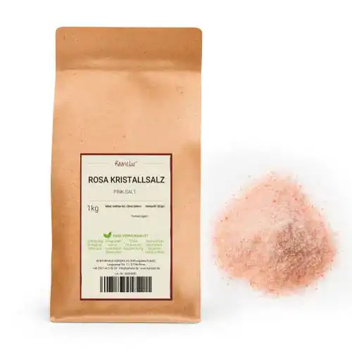 Steinsalz Kamelur 1kg Rosa Kristallsalz fein