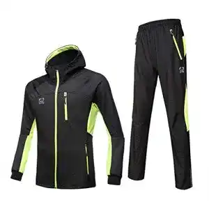 Fahrradbekleidung d.Stil Herren Set Langarm Fleece mit Kapuze