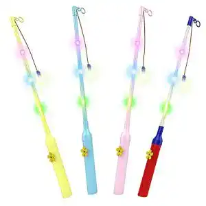 Laternenstab Hianjoo Kinder mit LED für St Martin, 4 Pack