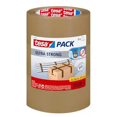 Paketklebeband tesa pack® Ultra Strong, 66 m x 50 mm, 3 Rollen