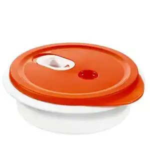 Mikrowellengeschirr Rotho Micr Clever 1l, Kunststoff, Rot/Weiß