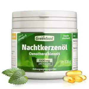 Nachtkerzenöl-Kapseln Greenfood Nachtkerzenöl, 1000 mg