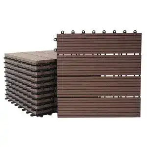 WPC-Terrassendiele Mendler WPC Bodenfliese Rhone, Holzoptik