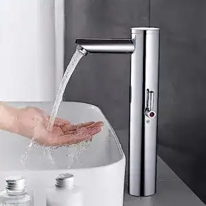 Waschtischarmatur mit Sensor Fyeer Infrarot, Messing Chrom
