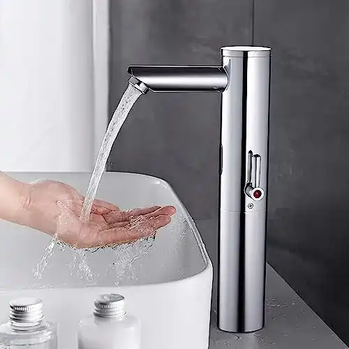Waschtischarmatur mit Sensor Fyeer Infrarot, Messing Chrom
