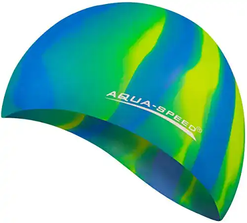 Badekappe Aqua Speed BUNT n + Kleines Mikrofaserhandtuch