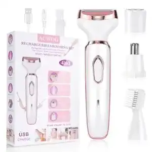 Intimrasierer Damen ACWOO, 4-In-1 elektrischer Damenrasierer