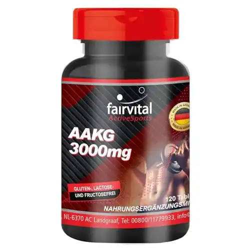 AAKG fairvital 1000mg, L-Arginin-Alpha-Keto-Glutarat, 120 Tabl.