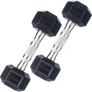 Kurzhanteln POWRX Hexagon 2er Set gummiert | Hantel-Set