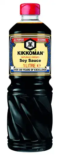Sojasauce Kikkoman Soja-Sauce – 1 Liter – ohne Zusatzstoffe