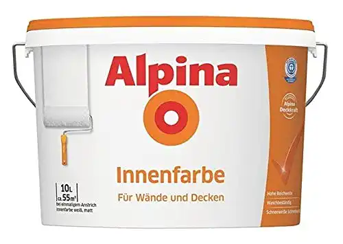 Wandfarbe Alpina Farben Alpina Innenfarbe, universelle , 10 Liter