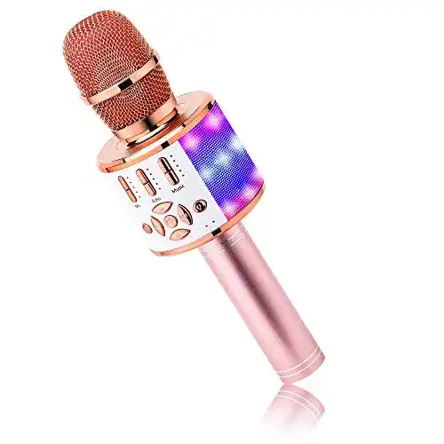Karaoke-Mikrofon BONAOK Karaoke Mikrofon Bluetooth, 4 in 1